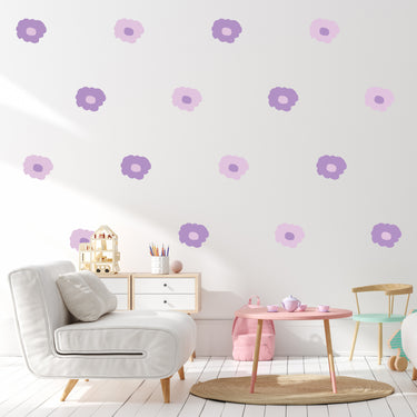 Purple Poppies Wall Decals